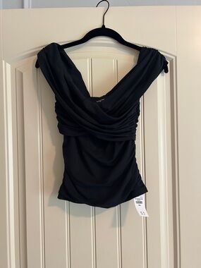 Abercrombie & Fitch Draped Black Women's Top